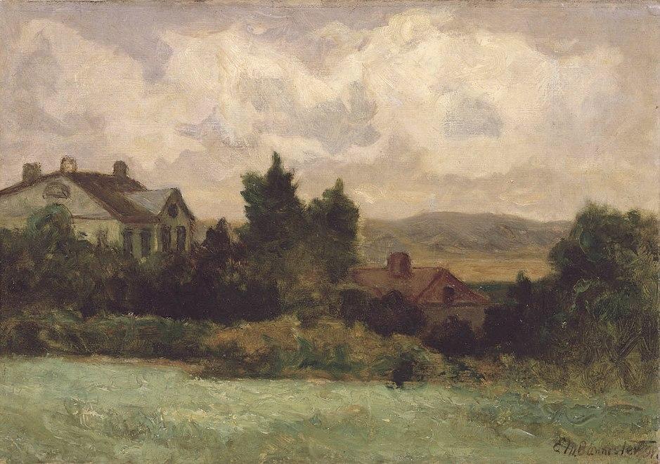 Edward Mitchell Bannister houses and trees